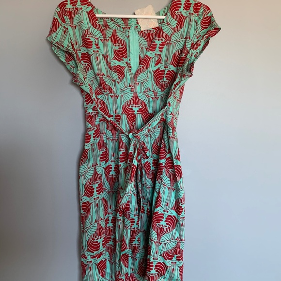 Tulle short-sleeve tie dress - Picture 1 of 1
